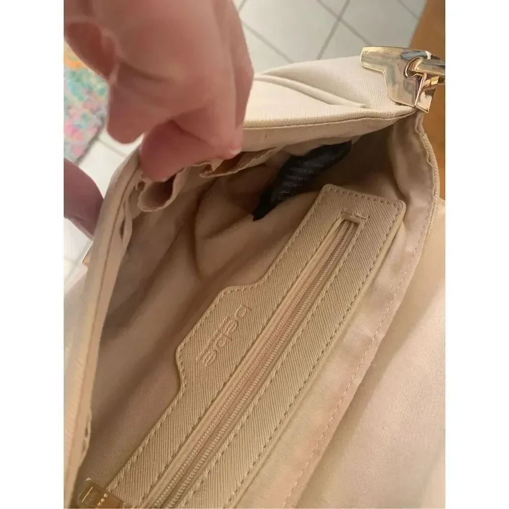 Bebe Saint Lamby Sand Clutch/Crossbody Handbag